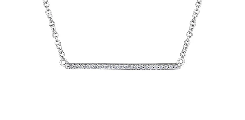 10K White Gold 0.10cttw Diamond Pendant