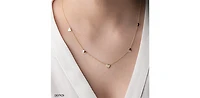 10K Yellow Gold 0.05cttw Diamond Heart Pendant, 18"