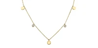10K Yellow Gold 0.08cttw Diamond Necklace - 18"