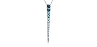 14K Gold 1.00cttw Canadian Diamond and Blue Topaz Pendant, 18"