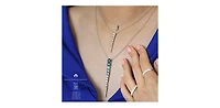 14K Gold 1.50cttw Canadian Diamond and Blue Topaz Pendant, 18"