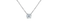 14K Gold Lab Grown 1.06cttw Round Brilliant Cut Diamond Claw Set Pendant