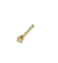 14K Yellow Gold 0.03cttw Diamond Nose Stud
