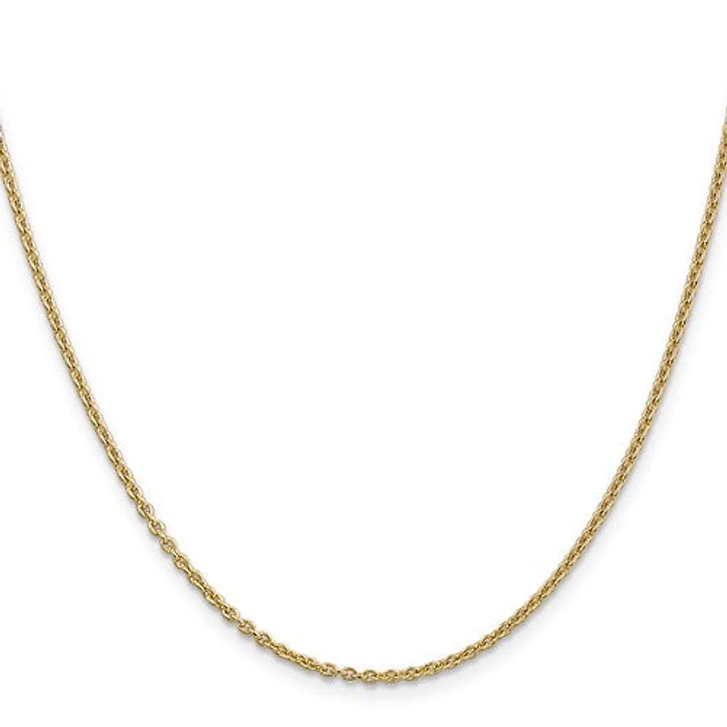 14K Gold 1.8mm Forzantine Cable with Lobster Clasp Chain - /