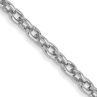 14K Gold 1.05mm Diamond Cut Rolo Chain - /