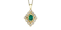 Emerald and Diamond Pendant