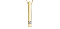 10K Yellow Gold 0.072cttw Diamond Pendant, 18"