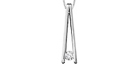10K White Gold 0.086cttw Canadian Diamond Necklace, 18"