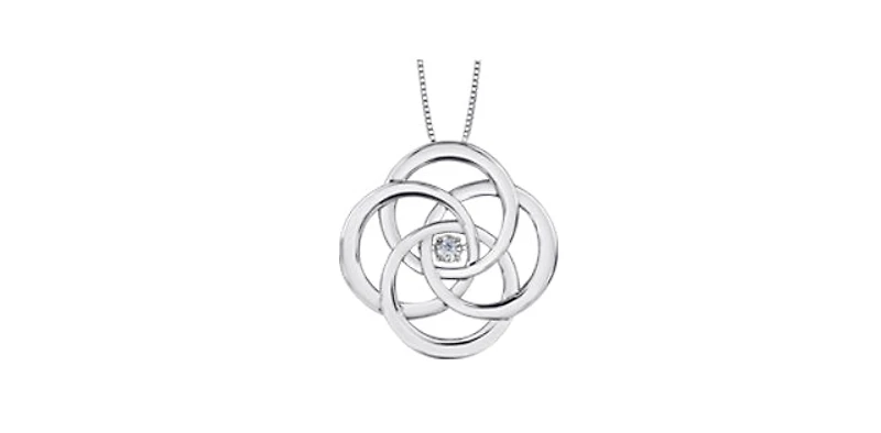 Canadian Diamond Silver Necklace