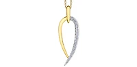 10K Yellow Gold 0.20cttw Diamond Necklace, 18"