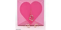 10K Yellow Gold Diamond Heart Earrings 0.01cttw