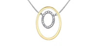 10K Yellow Gold 0.12cttw Diamond Pendant, 18"