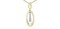 10K Yellow Gold 0.10cttw Diamond Necklace, 18"