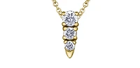 14K Gold 0.25cttw Canadian Diamond Pendant, 18"