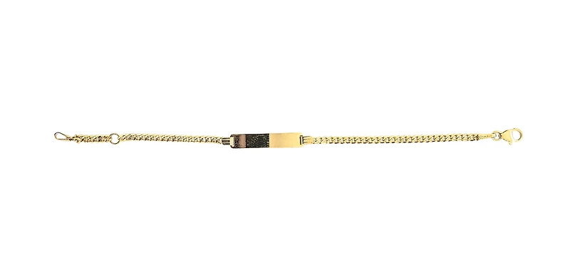 10K Gold Bracelet with Engravable Plate