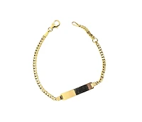 10K Gold Bracelet with Engravable Plate