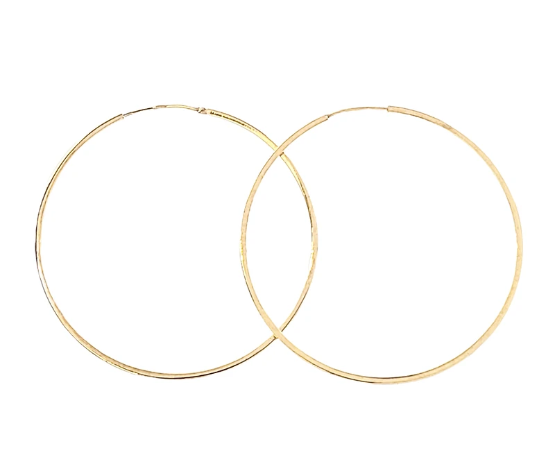 10K Yellow Gold 42mm Earrings