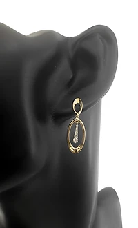 10K Yellow and White 0.15cttw Diamond Dangle Earrings