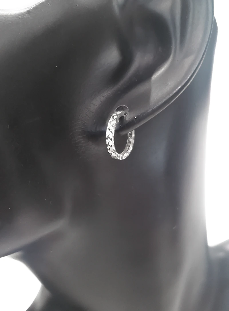 10K Gold 14mm Hoop / Huggie / Hinged Earrings