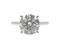 14K Gold 3.03cttw Lab Grown Round Brilliant Cut Diamond Ring - / White
