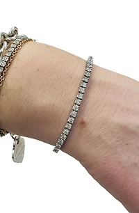 14K White Gold 4.60cttw Diamond Tennis Bracelet, 7"