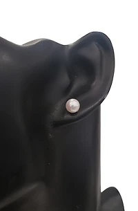 14K Yellow Gold 6.5-7.0mm Cultured Pearl Earrings with Butterfly Backs