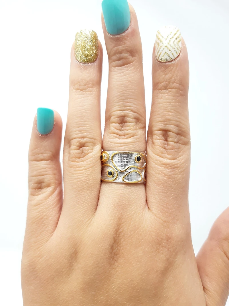 Silver and Sapphire Ring