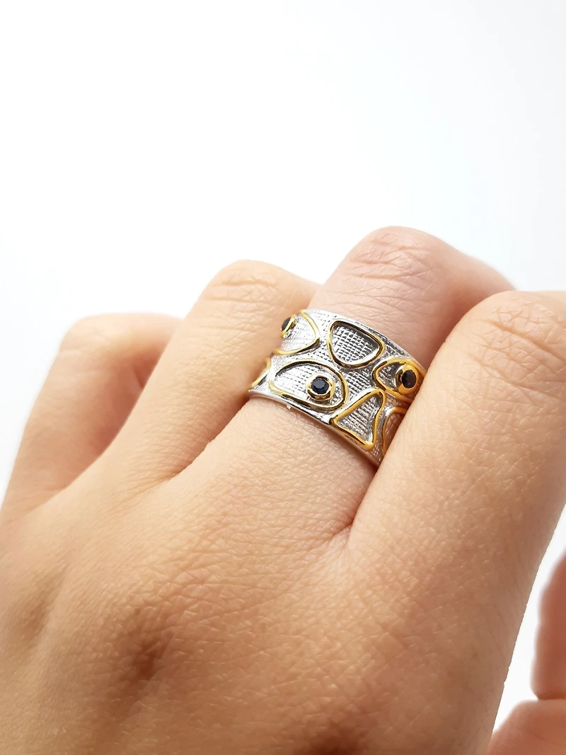 Silver and Sapphire Ring