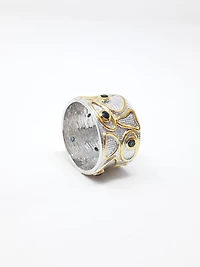Silver and Sapphire Ring