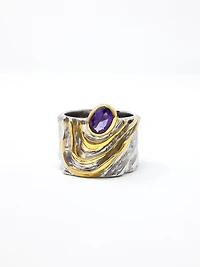 Silver and Amethyst Ring