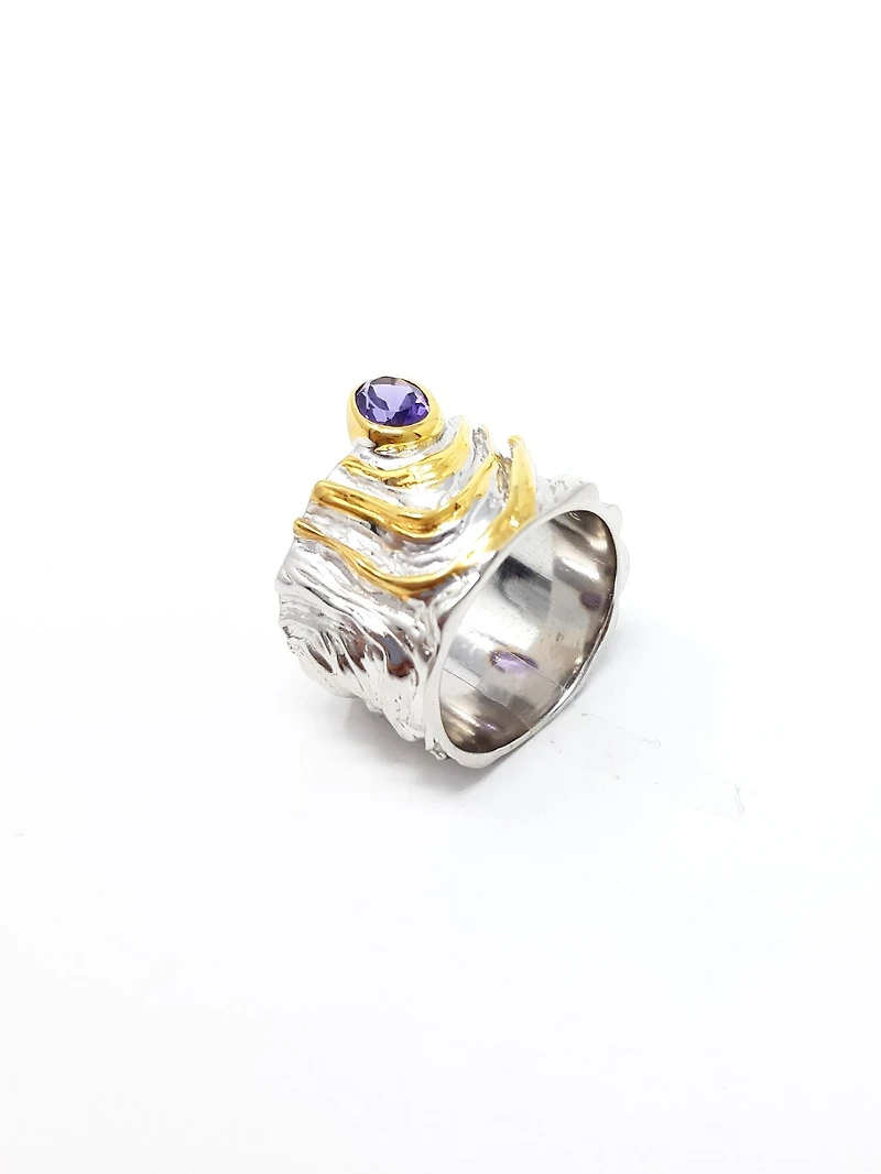 Silver and Amethyst Ring