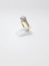 18K White & Rose Gold 0.70cttw Cushion Cut Canadian Diamond Engagement Ring, size 6.5