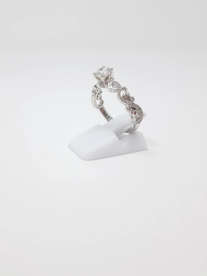 18K White Gold 0.50cttw Canadian Diamond Engagement Ring - 4.5