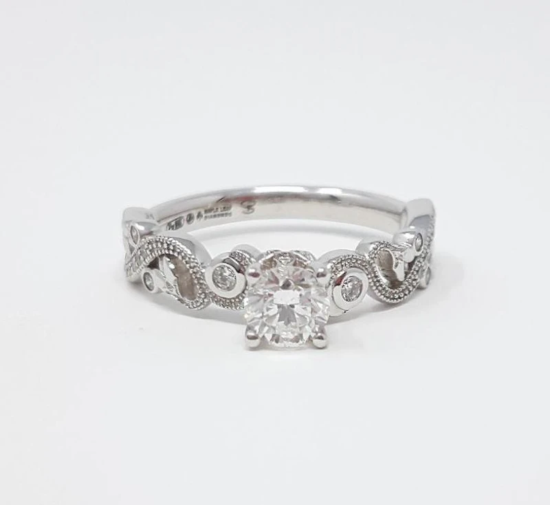 18K White Gold 0.50cttw Canadian Diamond Engagement Ring - 4.5