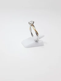 18K White & Rose Gold 0.60cttw Canadian Diamond Engagement Ring, size 6.5