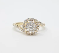 14K Yellow Gold 0.73cttw Diamond Ring