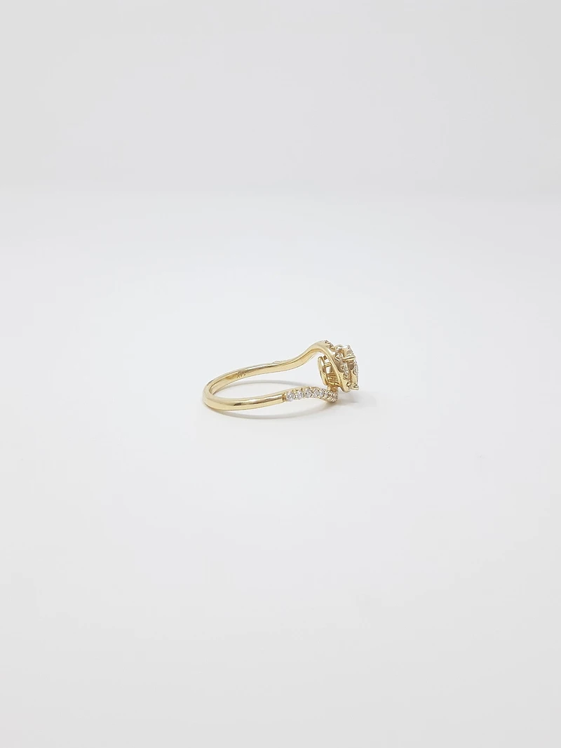 14K Yellow Gold 0.73cttw Diamond Ring