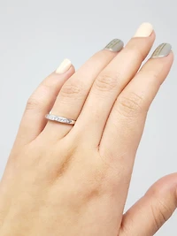 14K White Gold 0.25cttw Princess Cut Diamond Ring - /