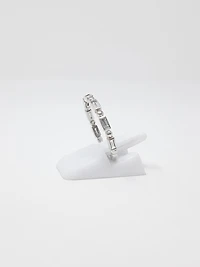10K White Gold 0.30cttw Baguette Cut Diamond Ring, size 6.5