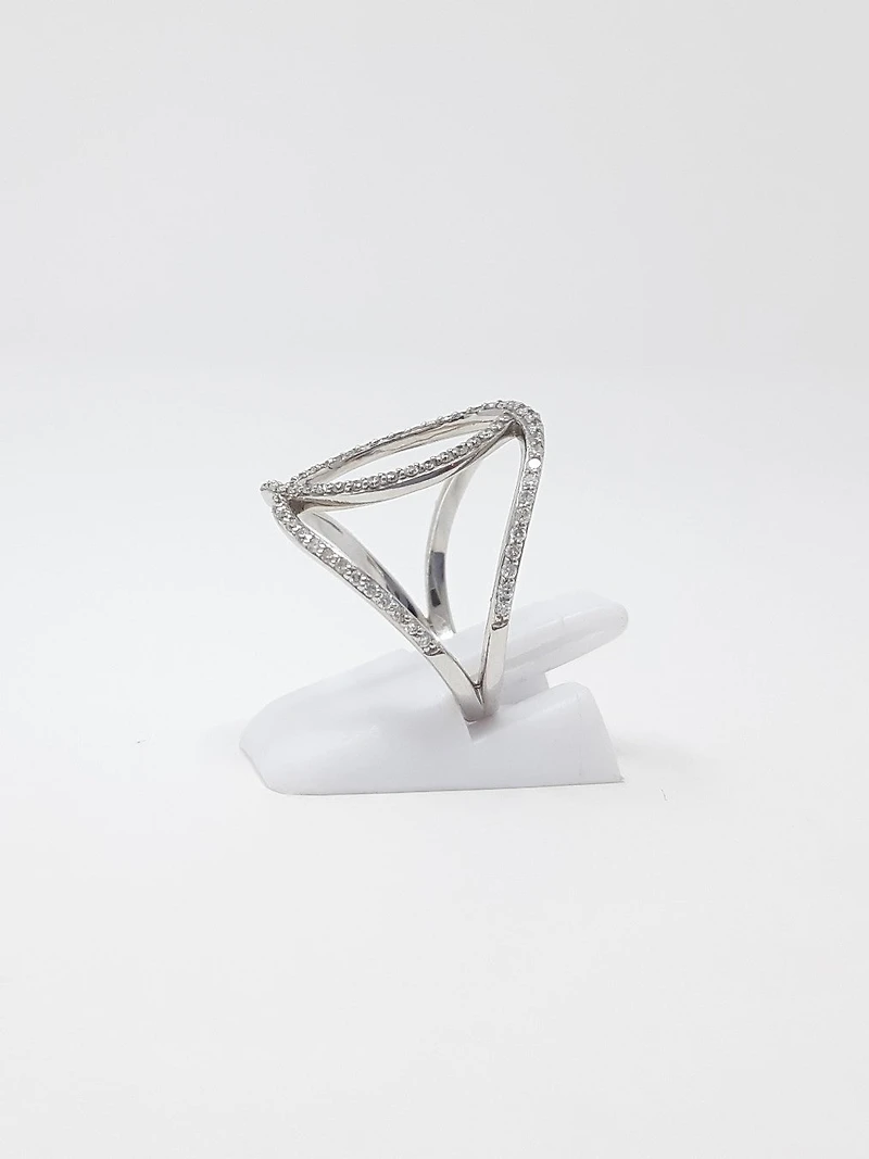 10K White Gold 0.45cttw Diamond Ring, 6.5 - /