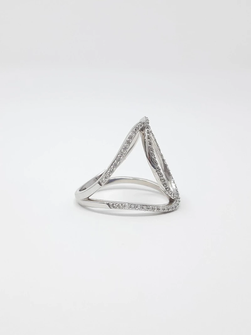 10K White Gold 0.45cttw Diamond Ring, 6.5 - /