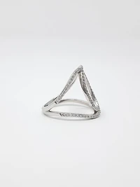 10K White Gold 0.45cttw Diamond Ring, 6.5 - /
