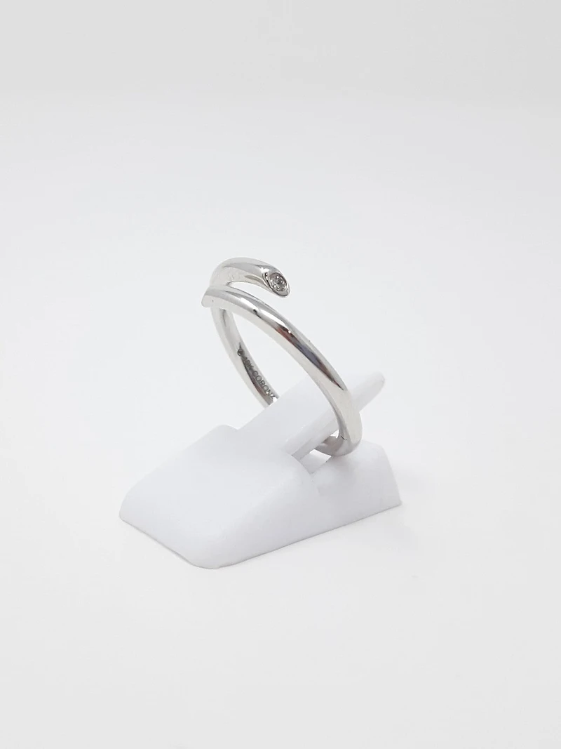 10K Diamond Bypass Ring - / Gold
