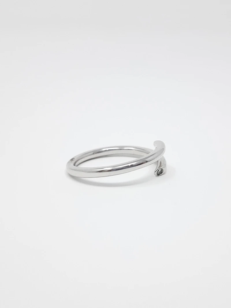 10K Diamond Bypass Ring - / Gold