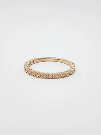 10K Rose Gold 0.10cttw Diamond Ring, size 6.5
