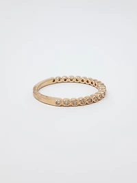 10K Rose Gold 0.10cttw Diamond Ring, size 6.5