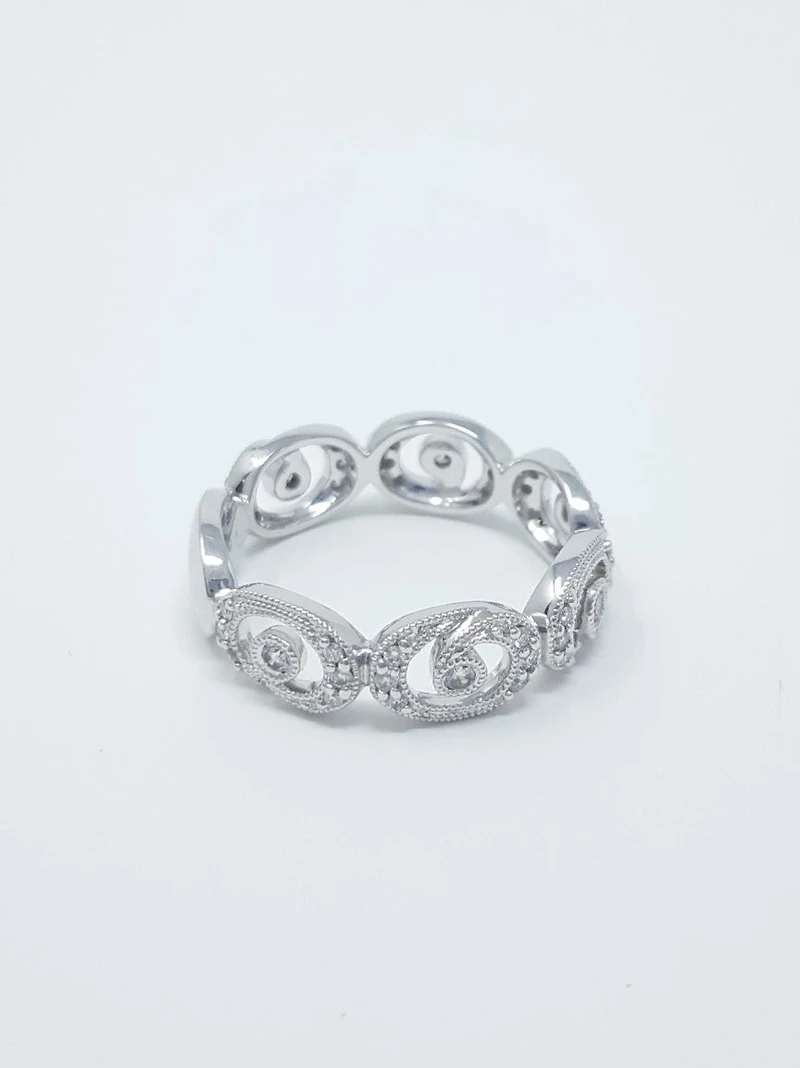 14K White Gold 0.29cttw Diamond Ring- Size 6.5
