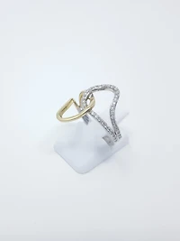 10K White & Yellow Gold 0.21cttw Diamond Ring - 4.5