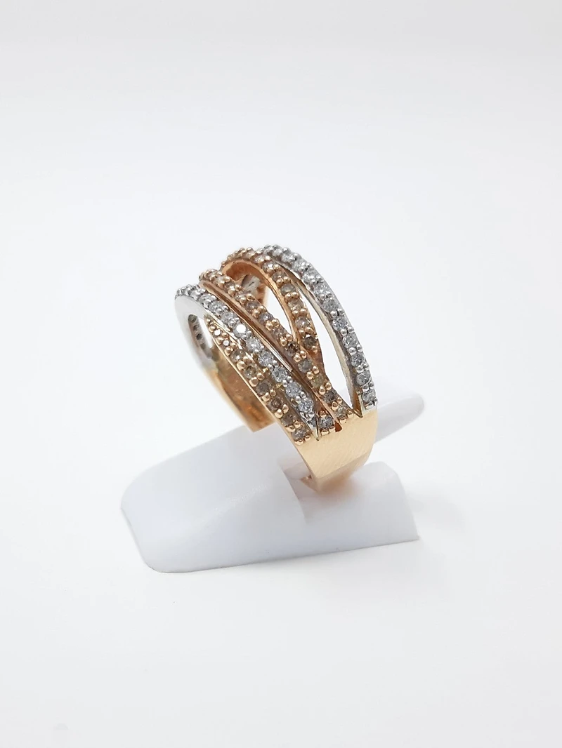 10K White & Rose Gold 0.285cttw Diamond Ring