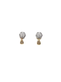10K White &mYellow Gold 0.10cttw Diamond Studs